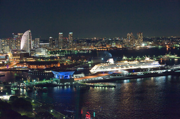 Night view of Osanbashi Yokohama International Passenger Terminal